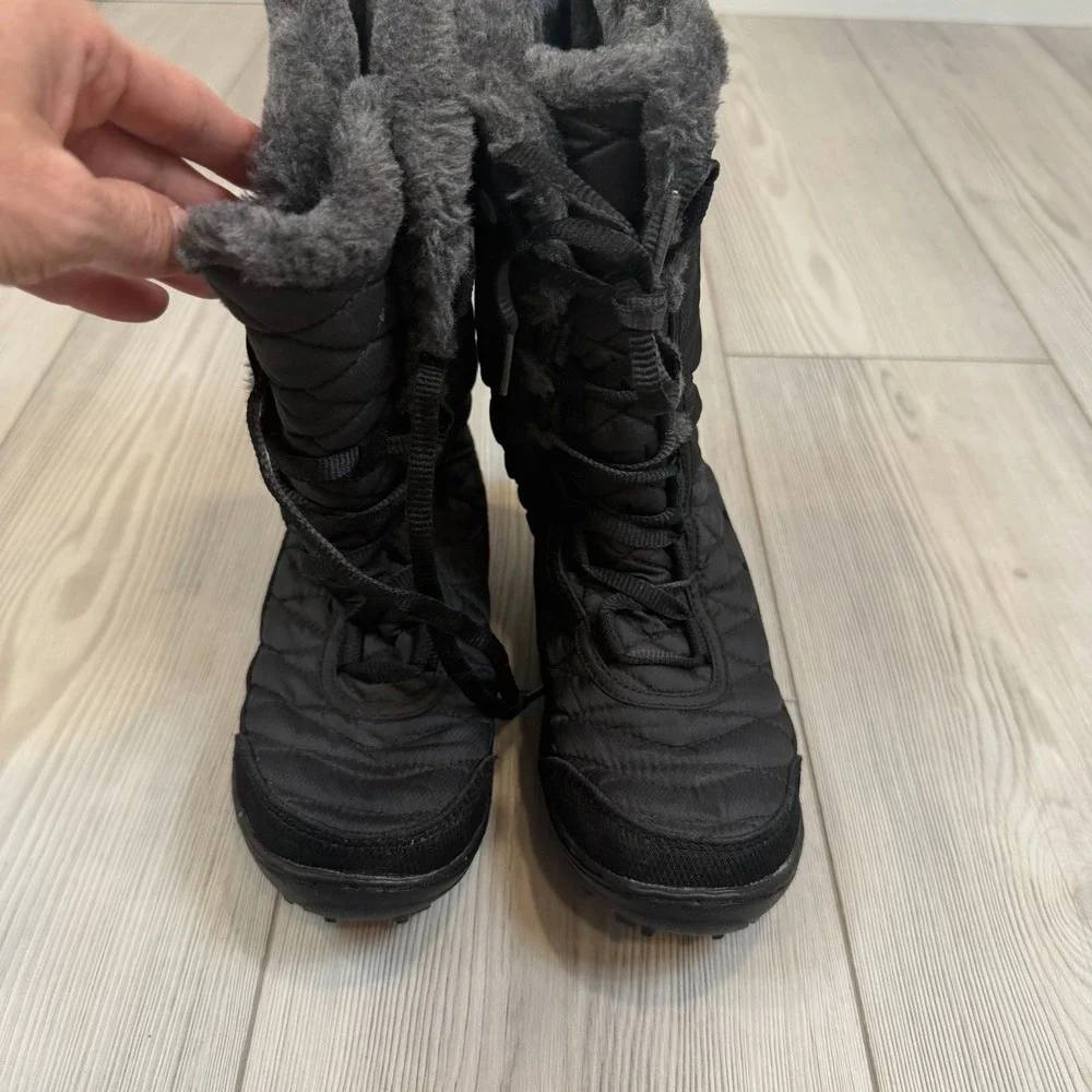 Columbia Minx Mid III Girls' Waterproof Winter Boots Black Size 3‎
